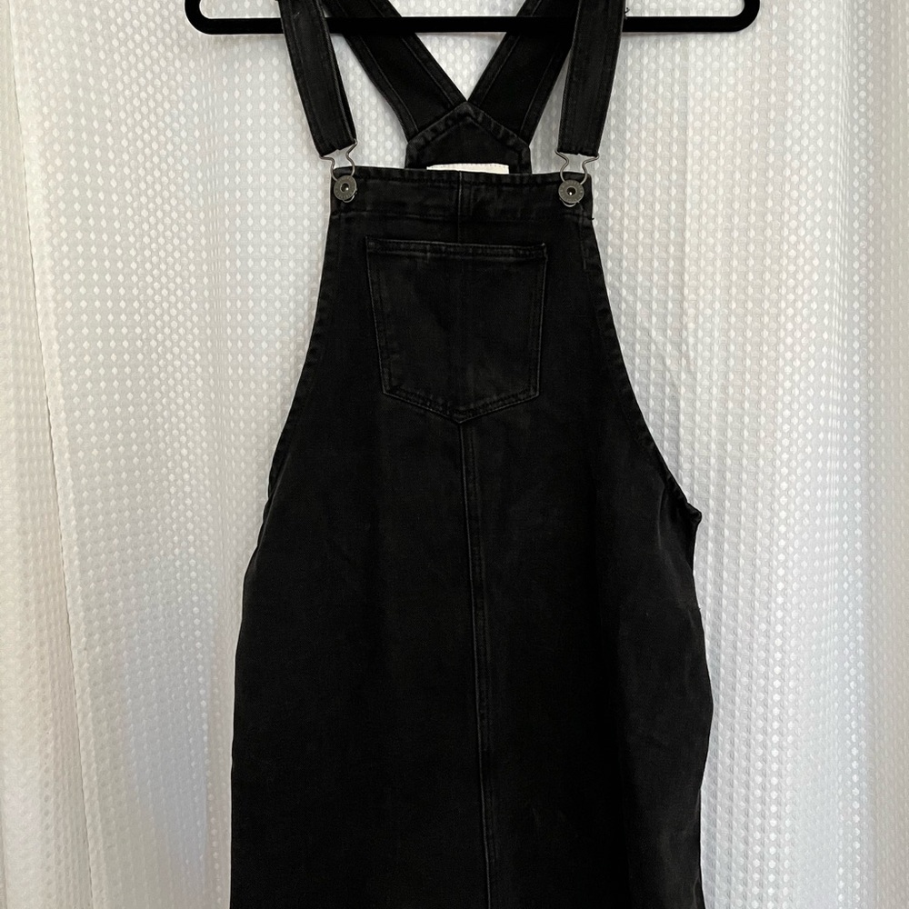 Cotton On Black Denim Overall Dress